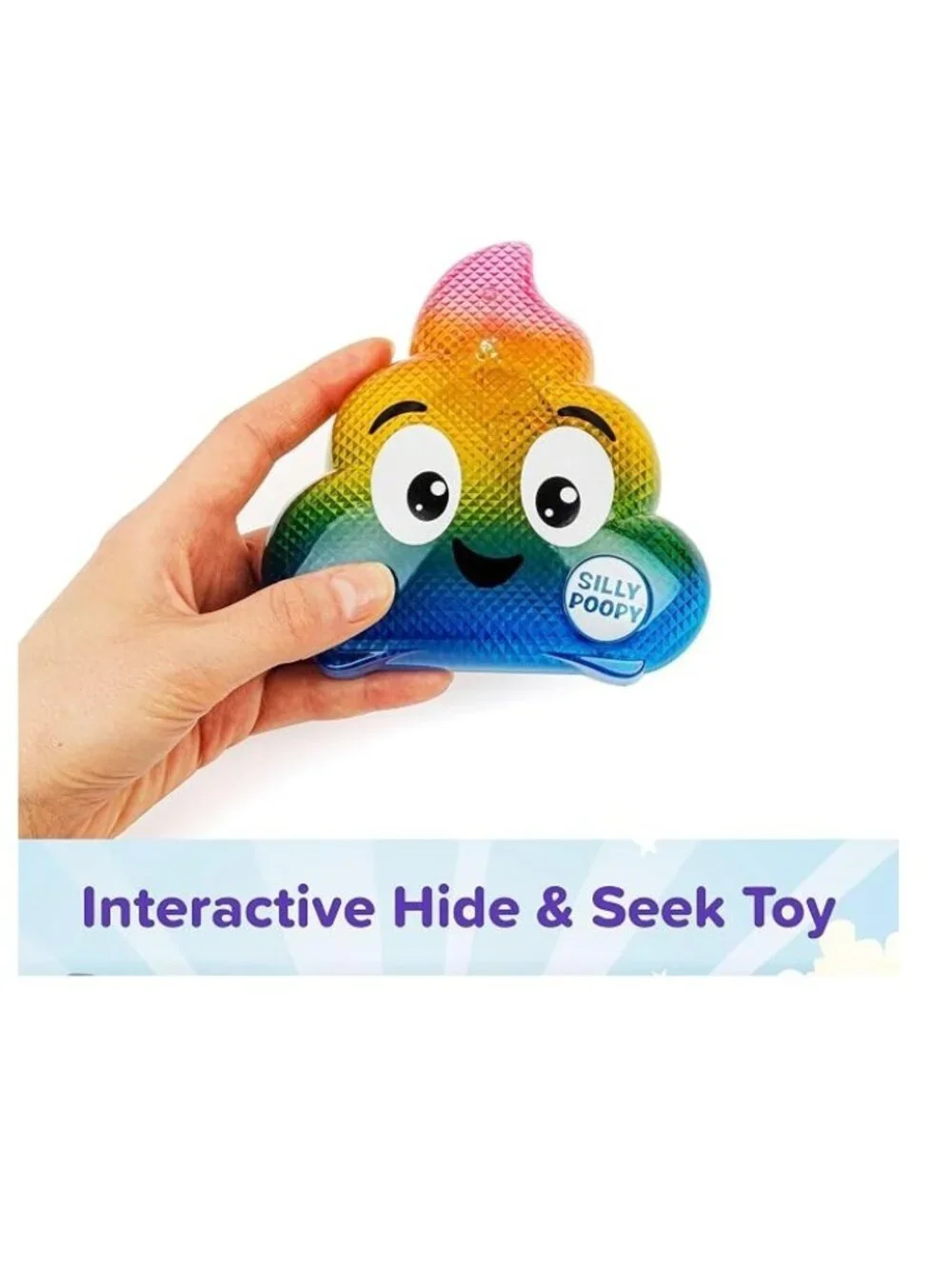 Silly Poopy's Hide & Seek - Talking, Singing, Rainbow Hide & Seek Toy - NEW